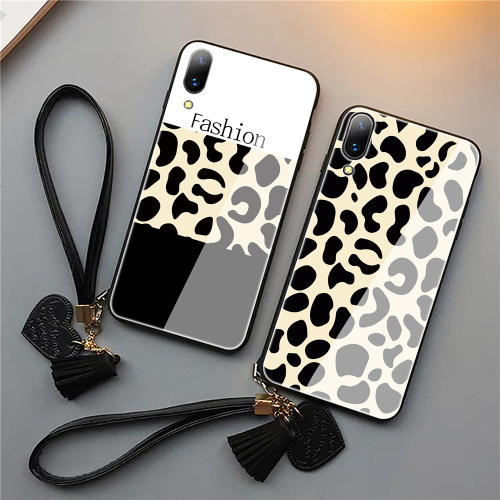 Luxury Leopard Shockproof Glass Cell Phone Case