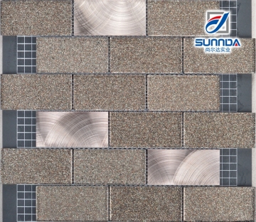 High quality of gold color glass mosaic tile,metallic glass mosaic tile for kitchen,linear glass mosaic tiles