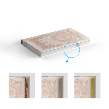 Luxury A5 Hard Cover Book Printing con foglio e bordi spruzzati