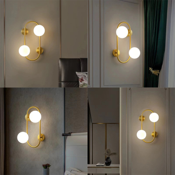 Hot Sale Modern Design French Glass Globe Single Head Sconce Luxury Wall Lamp