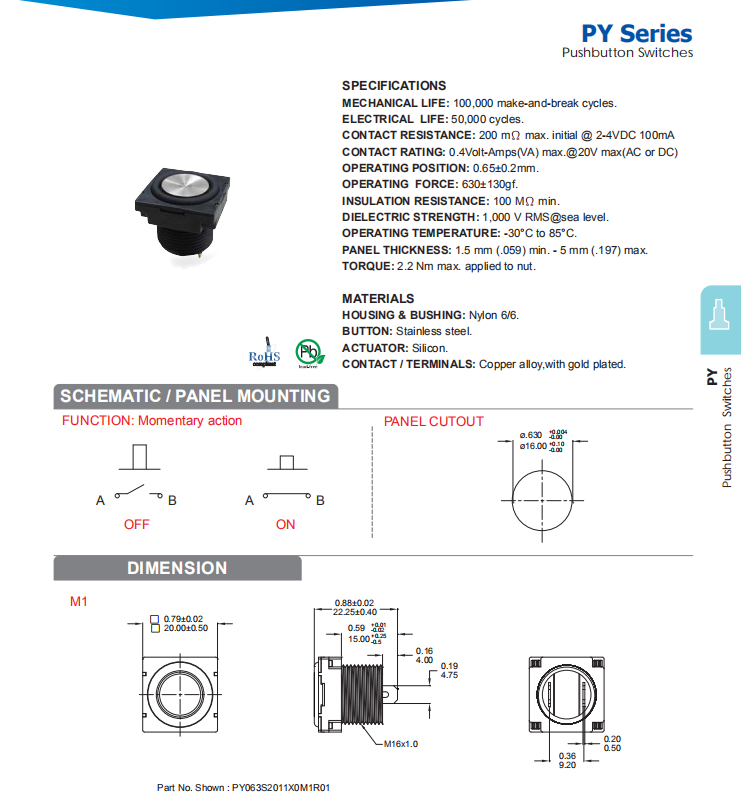  Push Button Switches