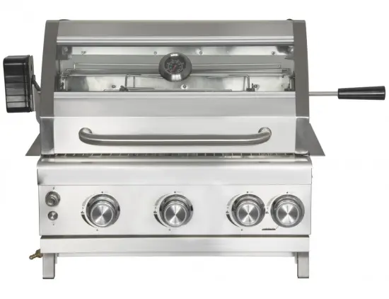 3 Burner Built-In Grill with Back Burner