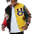 Black And Yellow Baseball Varsity Jacket