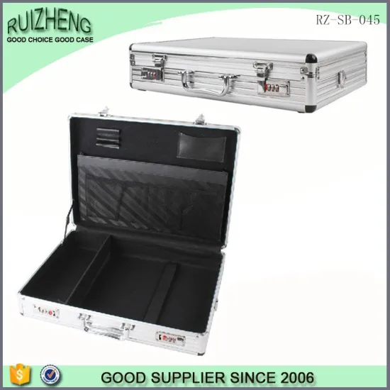 Professional silver aluminum case coded men business briefcase