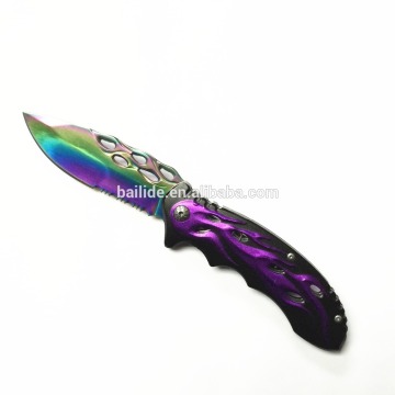 2017 Hot Sales Fancy Customized Stainless Steel Folding Outdoor Survival Hunting Knife