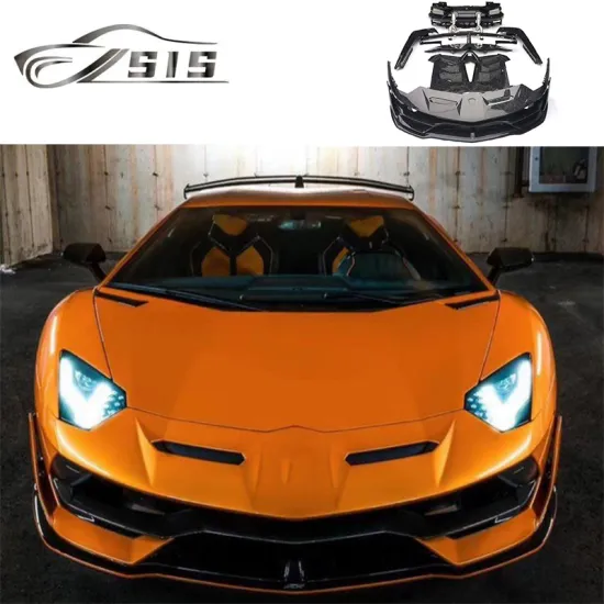 Lambo Aventador Full Forged Carbon Bumpers, Lip, Side Skirt, Exhaust, and Rear Wing Kit for LP700, LP720, LP750