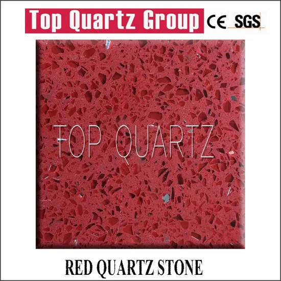 Hot sales rose red shining artificial quartz stone,Rose red light crystal hand washing table
