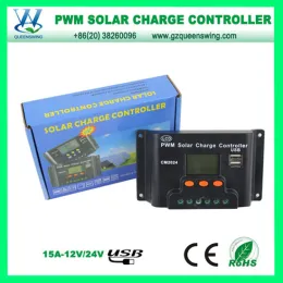 QueensWing 20A PWM Solar Charge Controller With LCD display(QWP-1420USBB)