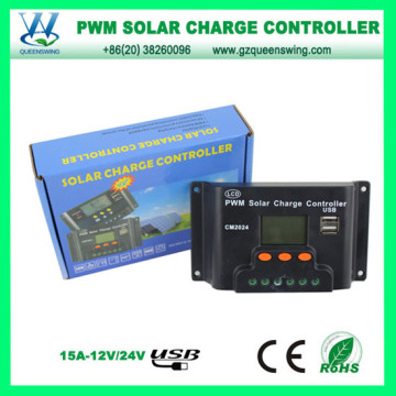 QueensWing 20A PWM Solar Charge Controller With LCD display(QWP-1420USBB)