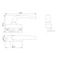 Manija de herrajes para puertas y ventanas corredizas de aluminio