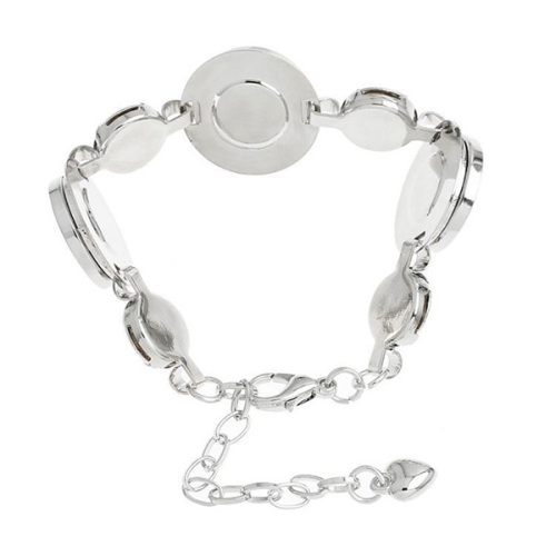 Màu bạc chuỗi Bracelet Noosa nút Crystal Bracelet