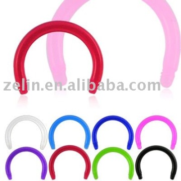 UV Flexible Circular Barbell Eyebrow Unique Eyebrow Piercing