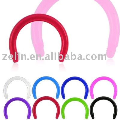 UV Flexible Circular Barbell Eyebrow Unique Eyebrow Piercing