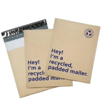 Custom Printed Poly Bubble Mailers & Air Padded Shipping Envelopes - Recycled Mailing Bags