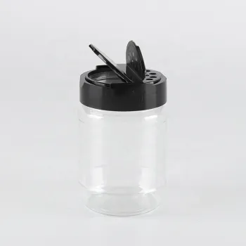 Factory Direct 8oz/250ml PET Clear Spice Jars with Black Lids: Ideal Storage Boxes for Dry Spices and Powders