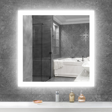 42 Zoll quadratisch wasserdichte LED-Badezimmerspiegel mit Touch Switch und Anti-Fog-Funktion
