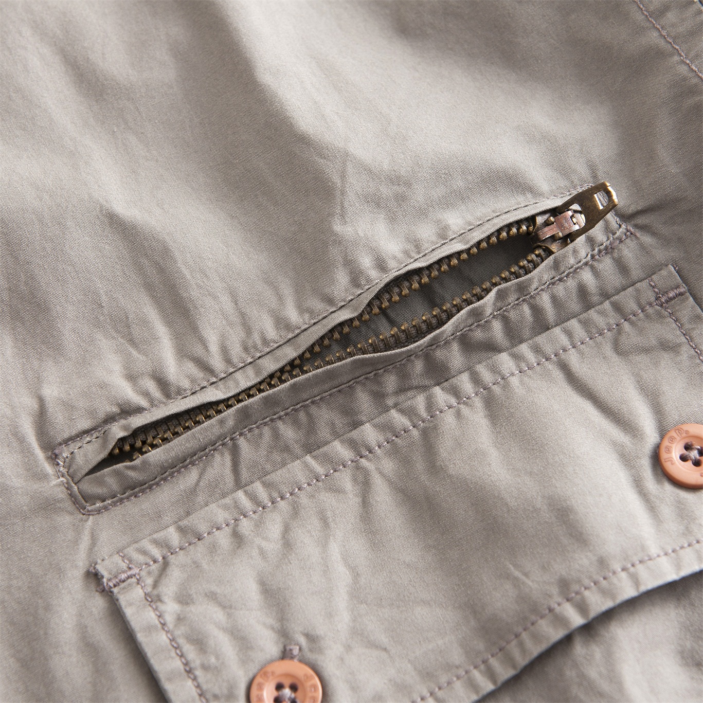 Men's Khaki Tooling Pocket Shirt