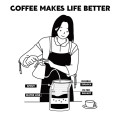Cold Brew amusable Coffee-To-Go Pouch Custom, Mausable Coffee-To-Go Packing Pillusable Coffee-To-Go-veske
