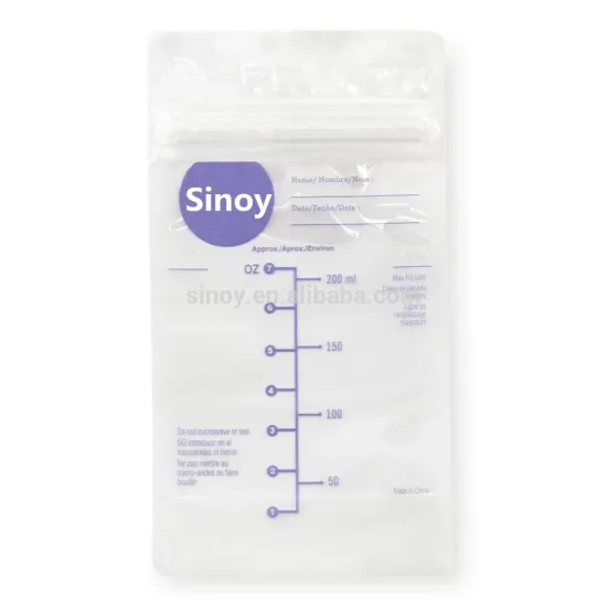 pre-sterilized quad side seal breast milk storage bag