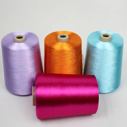  Bright Color 300D/60F 100% Viscose Rayon Filament Tube Yarn 