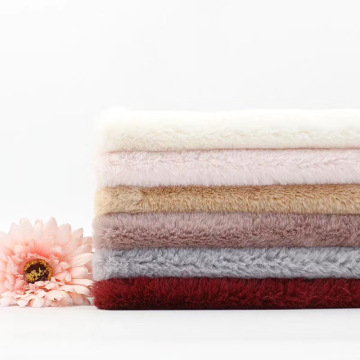 Soft Faux Rabbit Fleece Fabric Warm Velvet