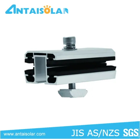 Aluminum thin film middle end clamp frame kit solar panel mounting for on grid solar complete system