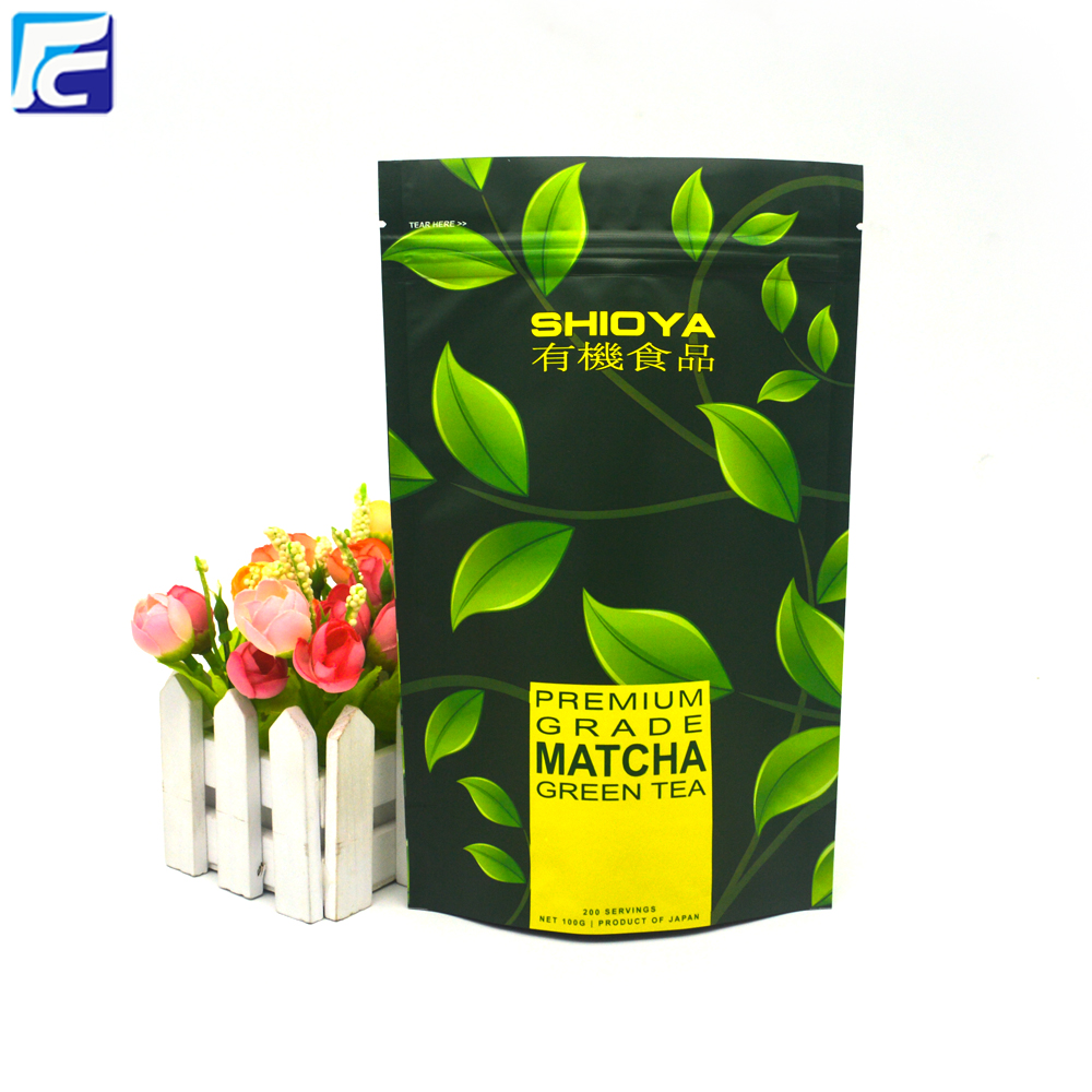 Plastic Ziplock Tea Packaging Bag Bolsa