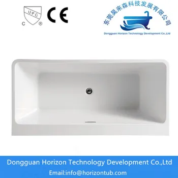 White glossy acrylic bathtub
