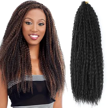 Soft Ombre Synthetic 26-inch Brazilian Braids: Curly, Crochet, Beach Curl, Afro Kinky Curly Braiding Hair, Deep Water Wave Hair