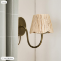 Kids Raffia Plug-In Sconce Light