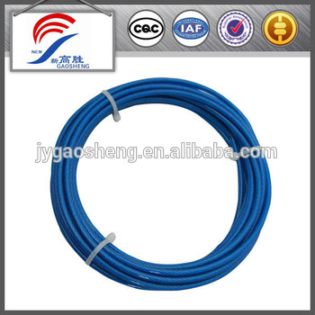 6x7 blue colour coated pvc wire rope