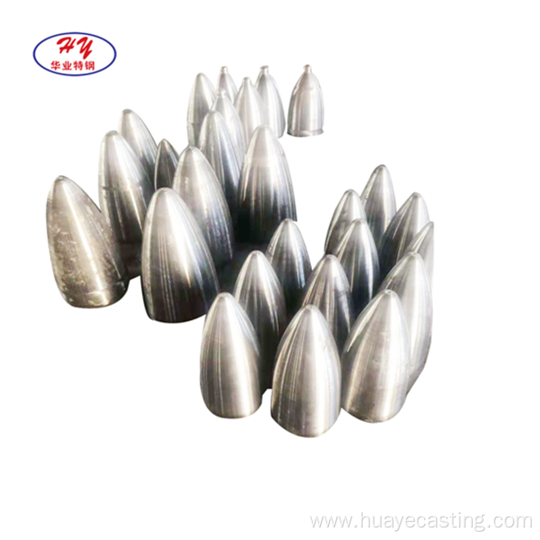 Precision casting point steel cone for seamless pipe