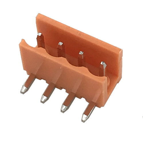 Connettore terminale arancione a 4 pin per montaggio su PCB con passo da 3,96 mm