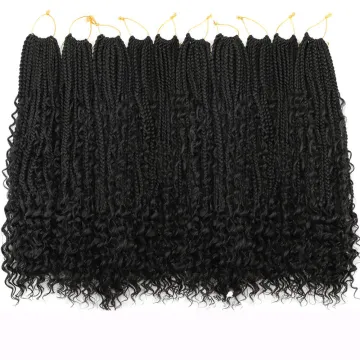 X-TRESS Goddess Box Braids Crochet Hair Blonde Bohemian River Locs With Curly Ends Pre Looped Synthetic Braiding Hair Extension