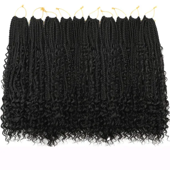 X-TRESS Goddess Box Braids Crochet Hair Blonde Bohemian River Locs With Curly Ends Pre Looped Synthetic Braiding Hair Extension