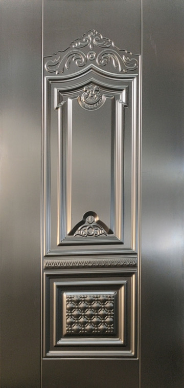 Decorative steel door skin