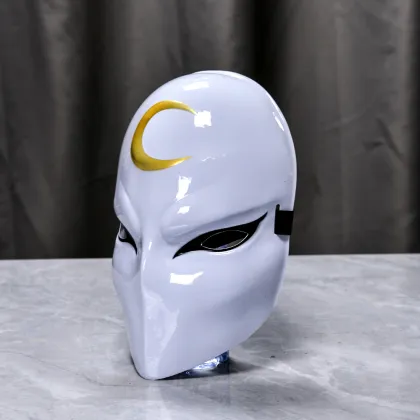 Golden Crescent Moon Knight Cos Mask