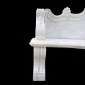 Elegant Carved Marble Garden Bench with Victorian Design