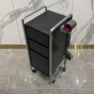 Stainless Steel Barber Trolley with Wheels and Drawers