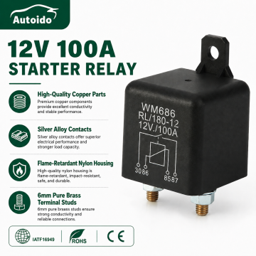 RL180 wysokoprądowy przekaźnik elektromagnetyczny 12V 100A uszczelniony przekaźnik rozruchowy do zmodyfikowanego głównego wyłącznika zasilania samochodu kempingowego RV