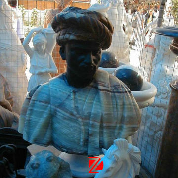 marble statue black man bust sculpture