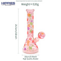 Pink Snowflake Night Glow Water Pipe