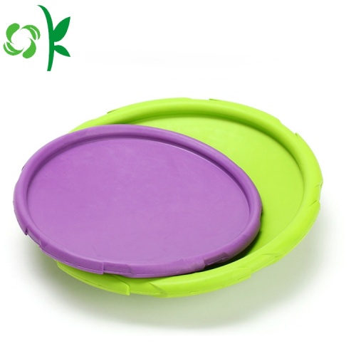 Độc đáo xoắn ốc bay đĩa vật nuôi đồ chơi silicone frisbee
