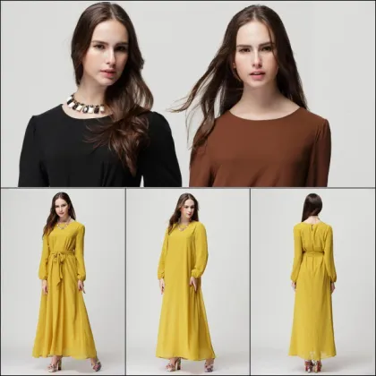 New Arrival Elegant Casual Muslim Abaya Islamic Clothing for Women