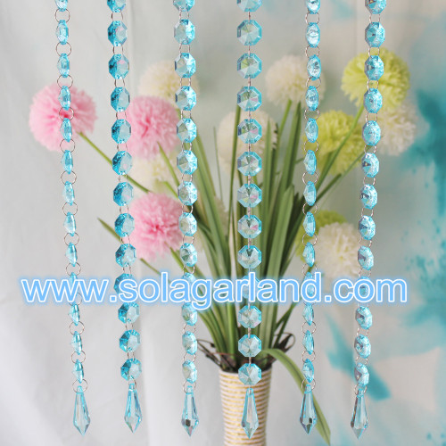 Bruiloft gunsten decoratie acryl kristal kralen Strand Garland gordijn