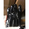 Lindo de algodón negro de PVC con guantes lisos