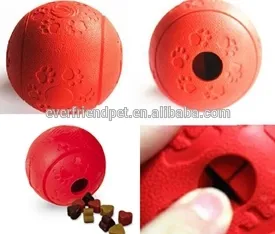 Pet toy type durable 8cm pet feeder ball toy for dog