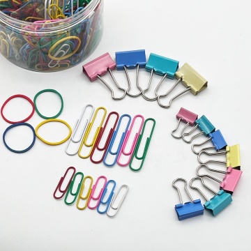 Colorful Office School Supplies: Custom Logo Desk Binder Clips & Decorative Sets