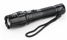 Focus Adjustable Zoom In & Out Black Aluminum Flashlights