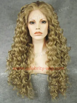 Long Ash Blonde Drag Queen Rupaul Synthetic Lace Front Wig